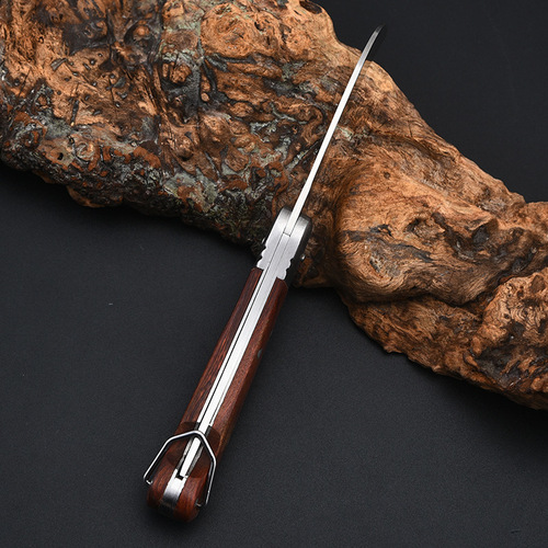 Wholesale Electric Knife Wooden Handle Foldable Straight Blade Curved Blade Multi-functional Special Steel Peeling Wire Knife Electrical Knife Tool