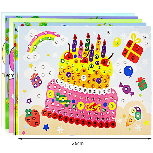 Children's diamond sticker handmade crystal DIY paste cartoon…
