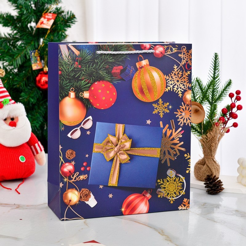 外国貿易クリスマスシリーズポータブル紙袋カラフルなパウダーギフトバッグ新年ハイエンドギフト包装ギフトバッグ|undefined
