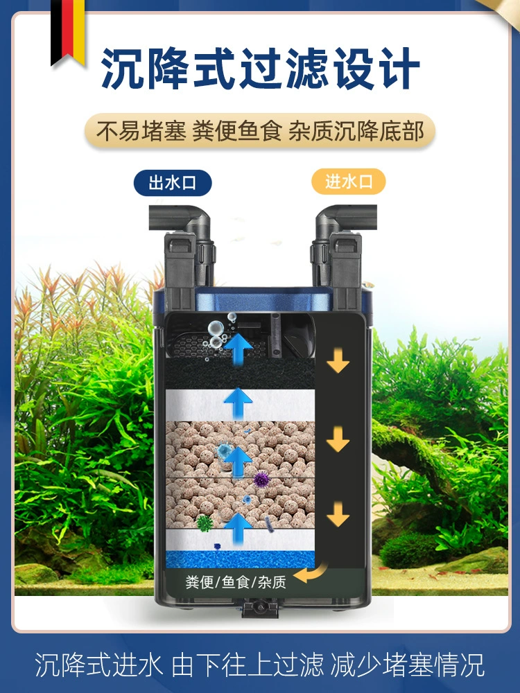 AMTRA Germany EX450 small fish tank filter quiet low water level filter box wall -mounted filter barrel circulation system