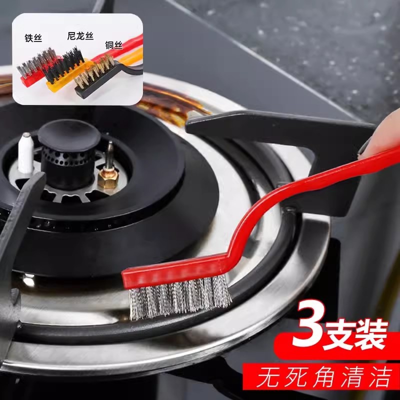 Long-Handled Natural Kitchen Cleaning Brush for Pots and Pans, Traditional Kitchen Stove Cleaning Tool