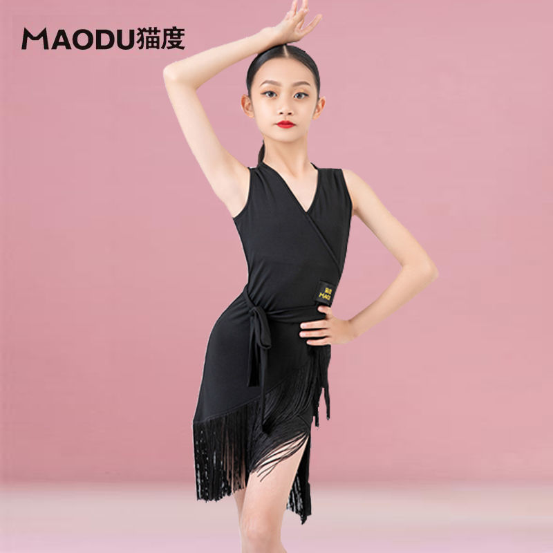 Niños trajes de baile latino vestido de baile de niñas vestidos de baile de baile de niños vestidos de baile latino de verano nueva fábrica