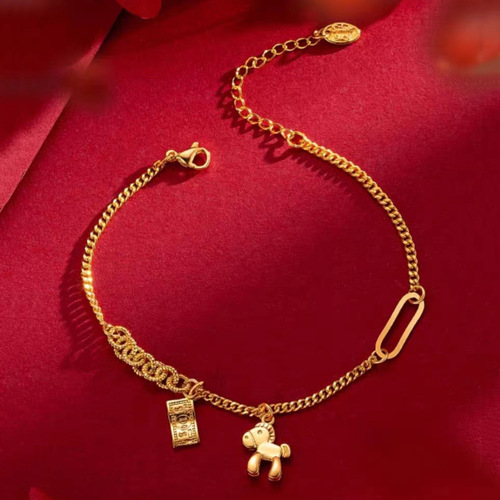 Vietnamese sand gold immediately rich bracelet copper gold-plated niche light luxury creative model immediate success bracelet women's bracelet