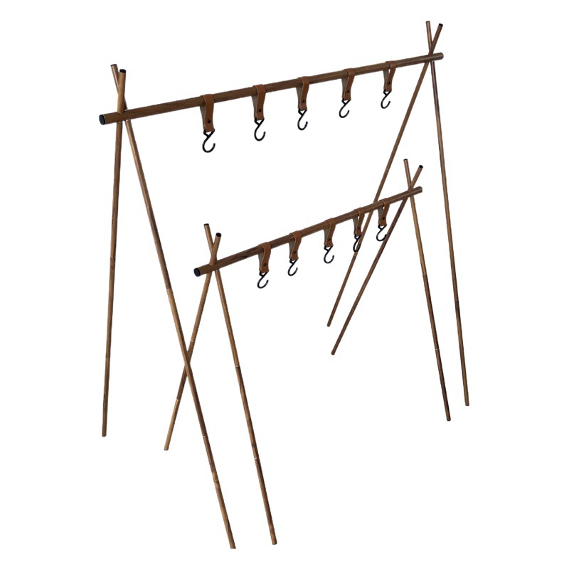 アウトドアアルミ合金ポータブルキャンプ物置棚折りたたみ超軽量キャンプ三脚旅行雑物ハンガー