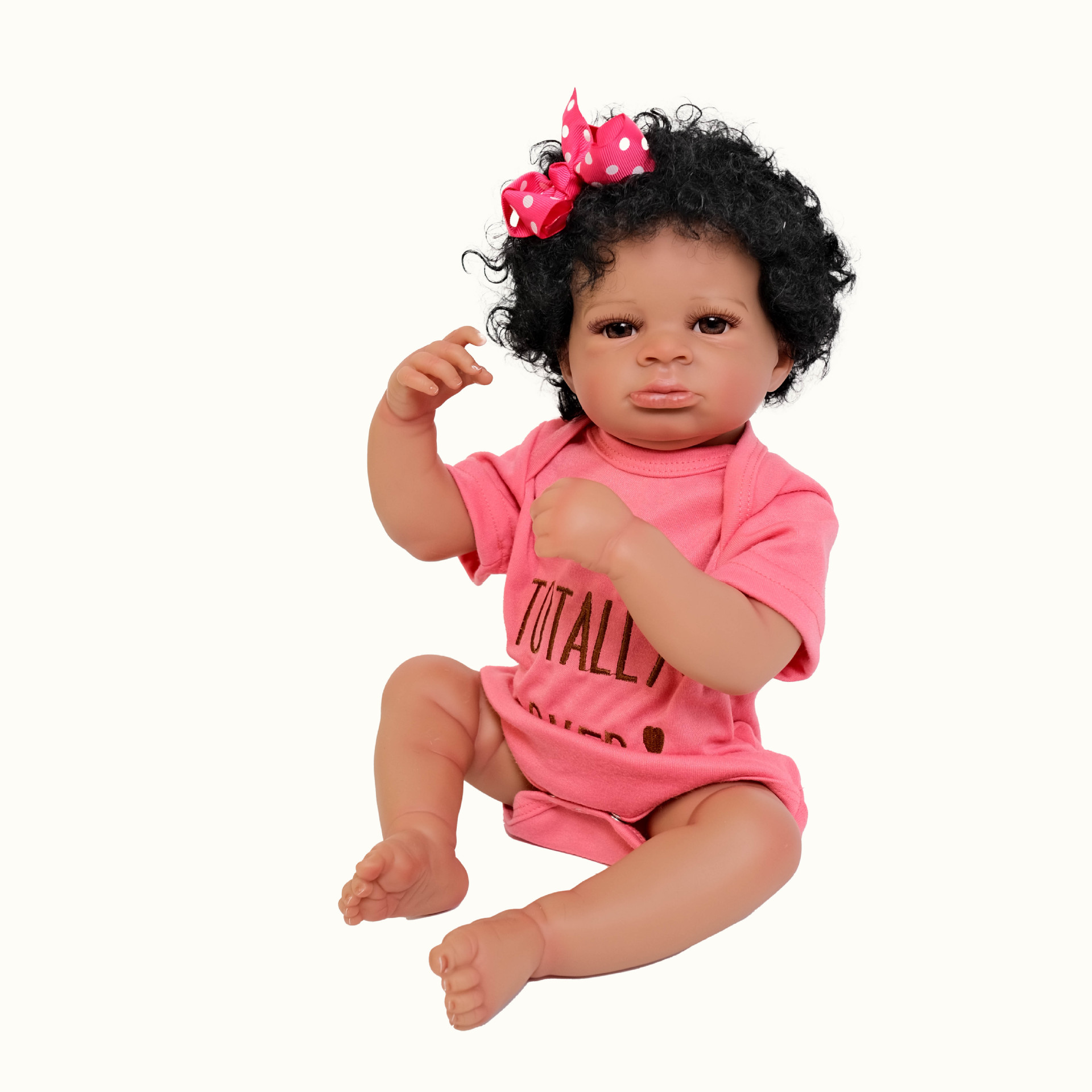Muñeca de simulación de 50 cm Muñeca de piel negra Lanny oferta de venta caliente transfronteriza