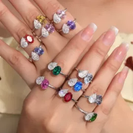 戒指;宝石工艺品;K金耳饰