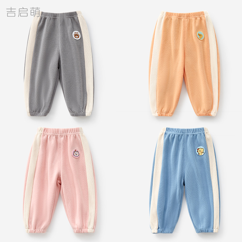 Pantalones para bebé para primavera y otoño, adecuados para niños y niñas de 1 a 2 años, pantalones largos informales para niños pequeños, pantalones deportivos para niños.