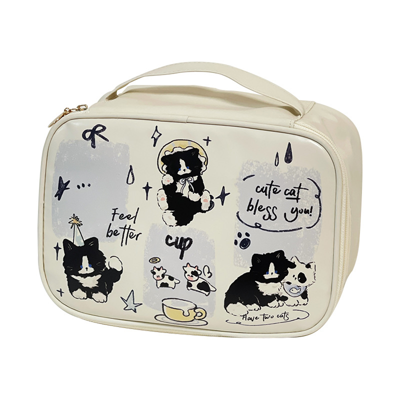 Bolsa de cosméticos, bolsa de almacenamiento de partición, bolsa de almacenamiento de nicho para mujer, bolsa de baño portátil portátil de gran capacidad impermeable portátil de viaje