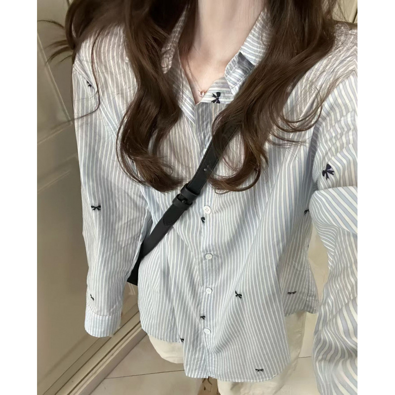 Autumn long shirt with bow