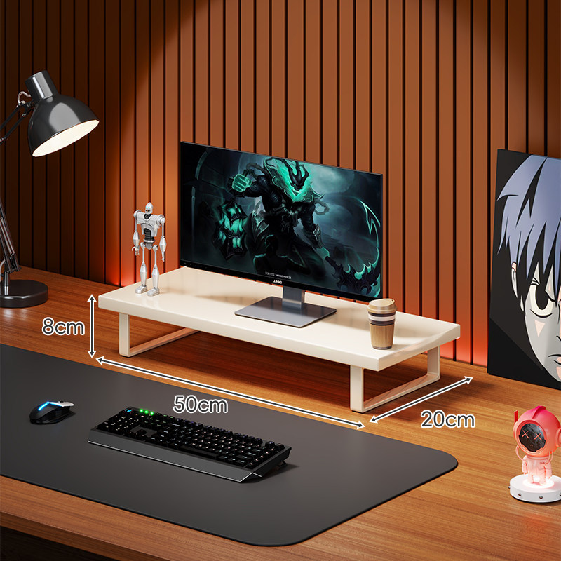 Soporte Elevador para Monitor de Computadora de Madera Organizador para Escritorio