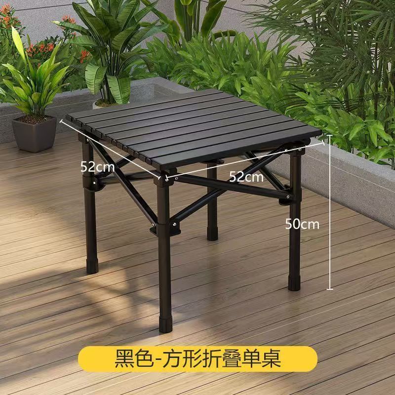 2025 新しい屋外折りたたみエッグロールテーブルピクニック持ち運びが簡単なキャンプテーブルフルセット耐久性のあるオールインワンテーブルと椅子|undefined