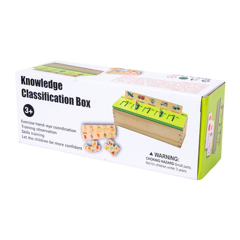 Nuevo conocimiento de la caja de clasificación de palabras inglesas frutas digitales cognición de la educación temprana caja de emparejamiento iluminación puzzle juguetes de madera image 5