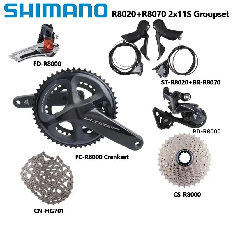 Shimano Ultegra R8020 Large Set R8020 Oil Disc Large Set 11-Speed Road Bike Transmission Kit