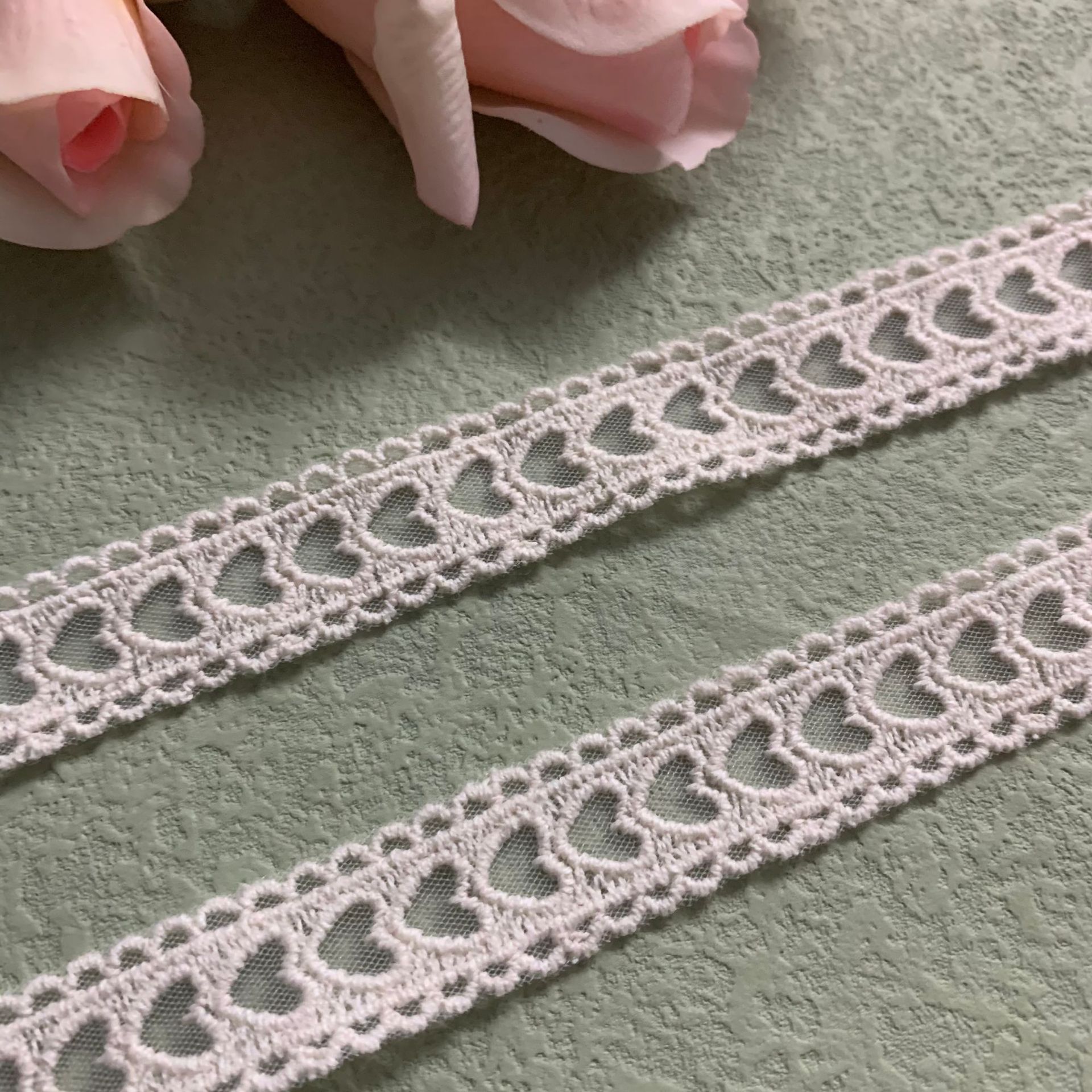 厂家直销网纱爱心蕾丝花边 洛丽塔童装服装辅料 家纺女装DIY配饰