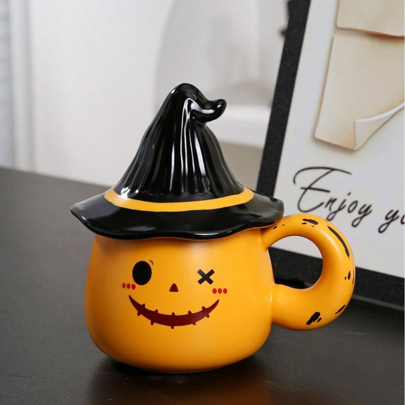 复古陶瓷马克杯 中古风水杯 五色简约北欧水杯 仿古立体杯 礼品杯