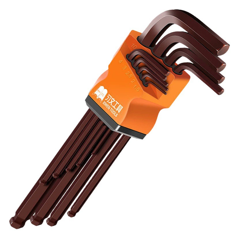 Xi Wen шестигранный ключ высокой твердости S2 удлиненная Отвертка из 9 предметов удлиненный комбинированный шестигранный костюм