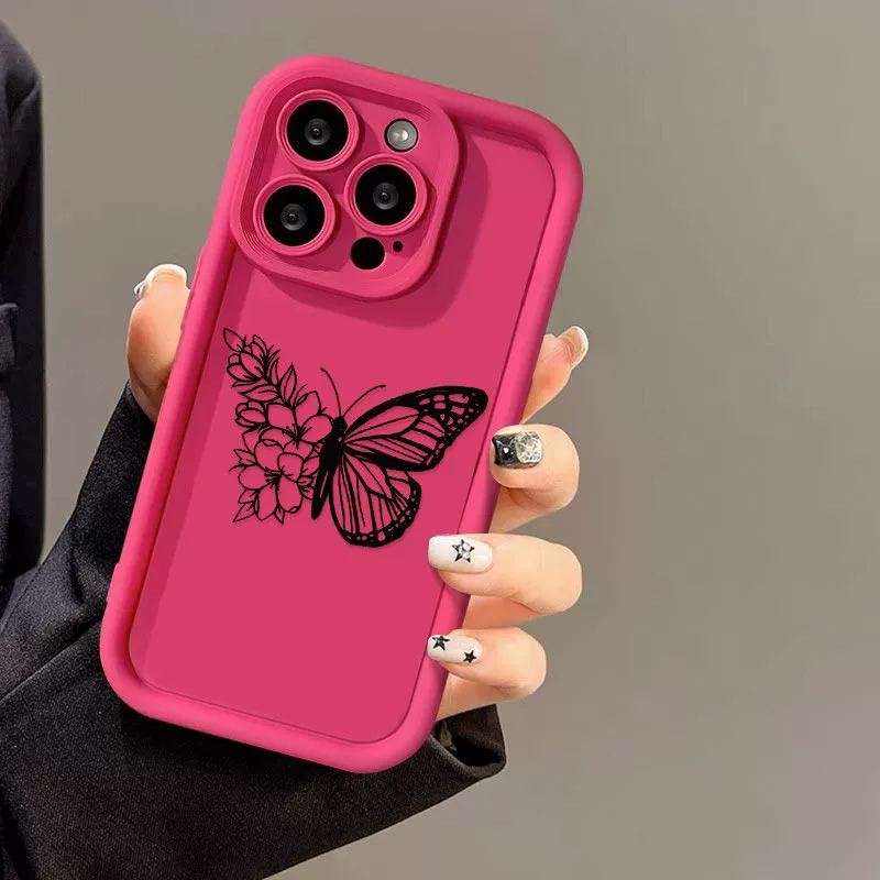 Apple, совместимый с iPhone 16, матовый чехол для телефона, с цветочным принтом, 16 Pro Max, 15