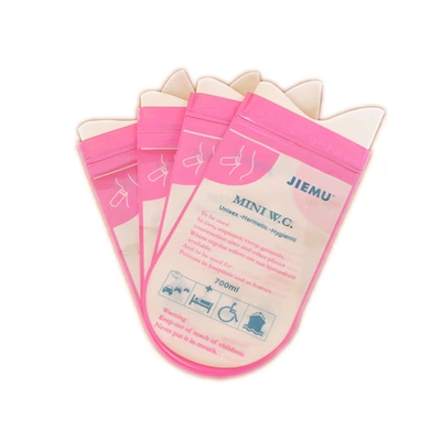 travel lady standing urinal — On-board emergency urine bag
