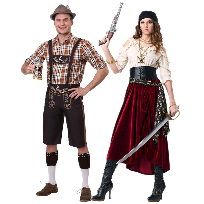 Halloween sexy female pirate costume cosplay role-playing uniform German beer festival men's clothing