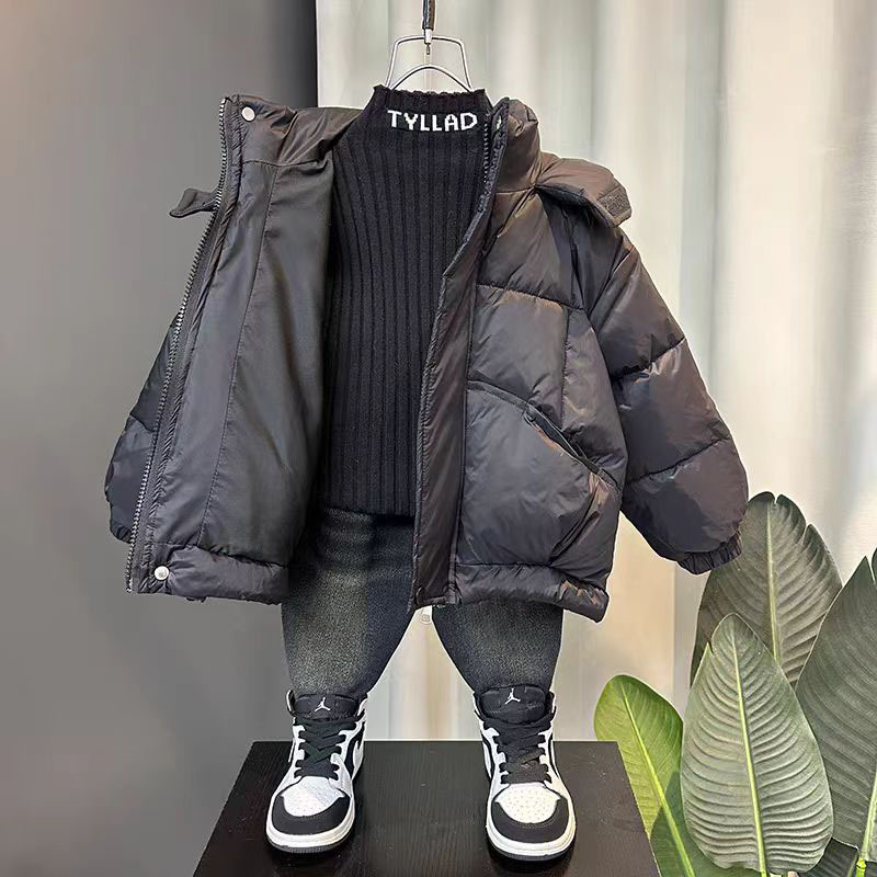 时尚洋气童装棉服男童棉衣2025新款冬季宝宝冬款韩版棉袄儿童潮