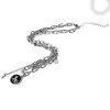 Small design brand necklace, universal fashionable chain for key bag  stainless steel, trend of season