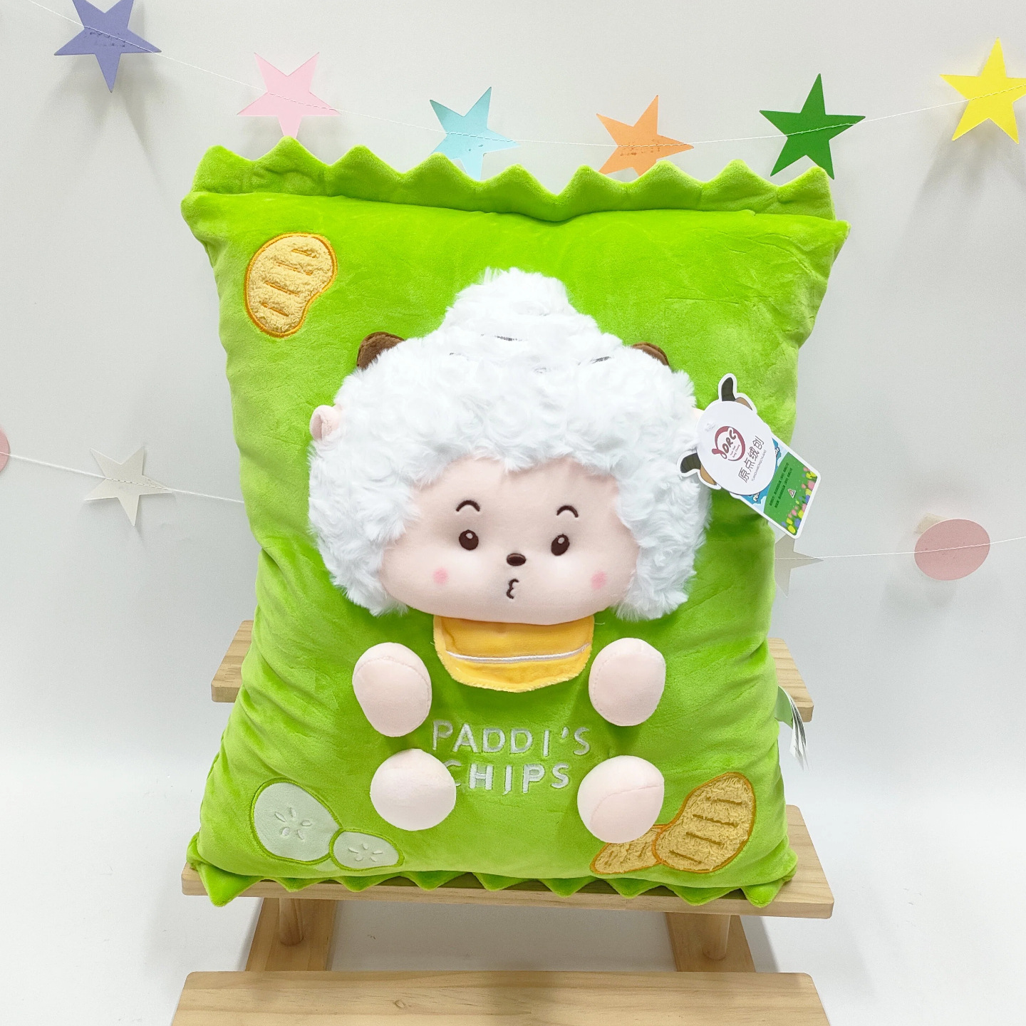 หมอนมันฝรั่งทอด (48ซม.*32ซม.*18ซม.)-แกะขี้เกียจ (550ก.) / ดูคำอธิบายสี