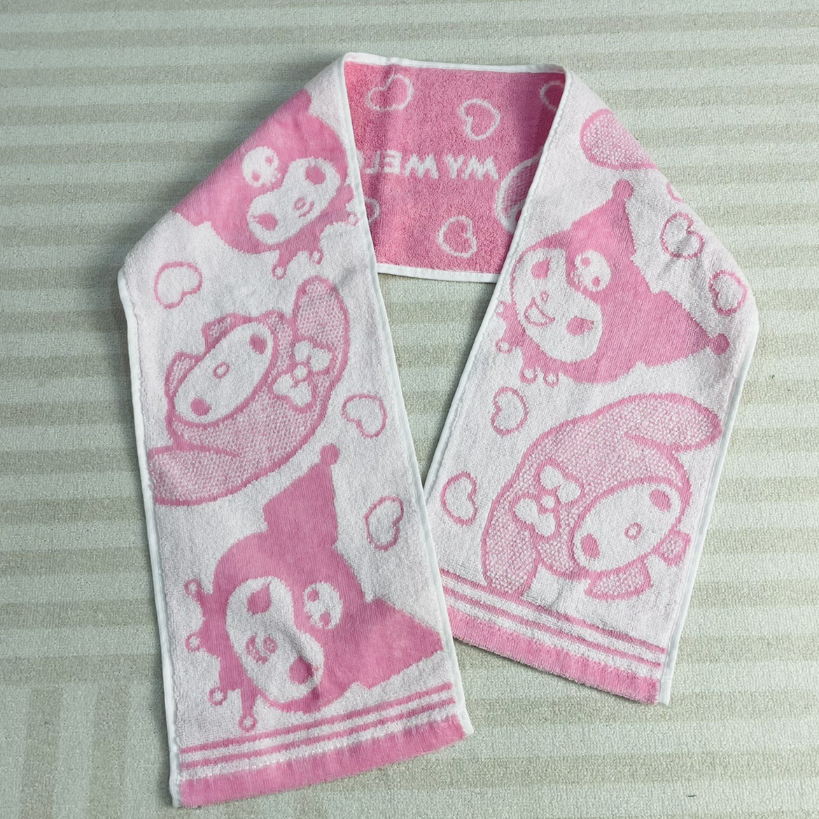 日单尾货龙猫麦乐迪卡比卡通纯棉运动巾瑜伽巾毛巾柔软吸水瑕疵