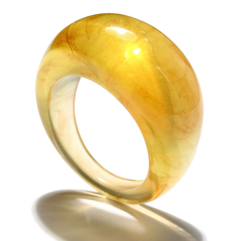 wholesale simple geometric rendering resin ring