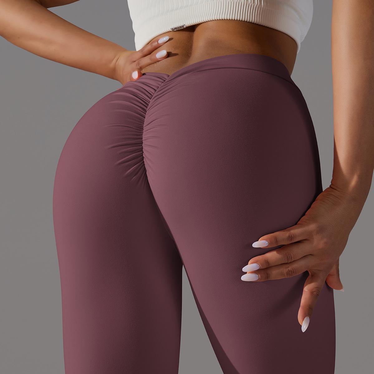 Sports Solid Color Nylon Cotton Blend Active Bottoms Leggings display picture 6