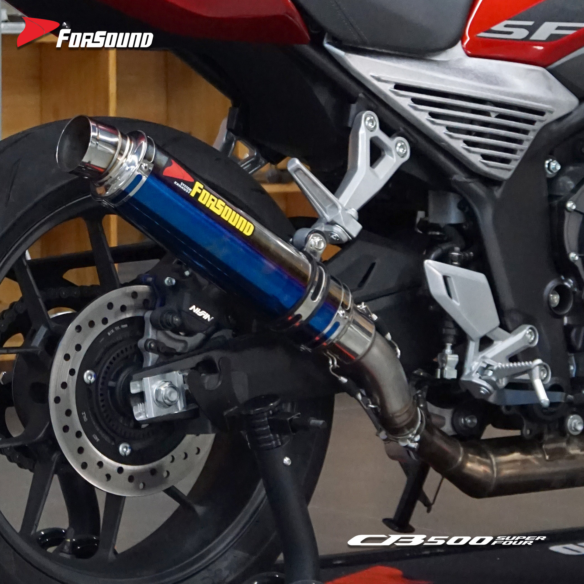 Suitable for HONDA CB500SF modified mid-tail section stainless steel motorcycle exhaust pipe