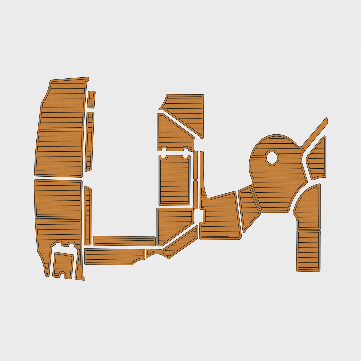 2007-2009 Regal 3760 Commodore EVA Faux teak Marine Floor