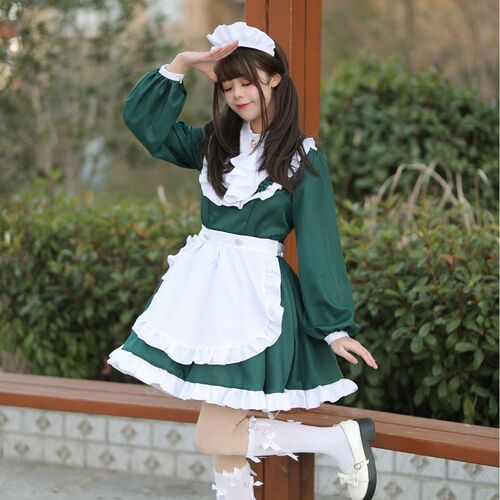 Original cross-border Amazon LOLITA luxury British maid costume long-sleeved maid costume COSPLAY