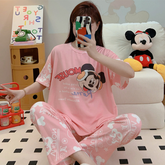 Pijamas nuevos pajamas de verano para mujeres pijamas cortos y largos Mickey ropa para el hogar comercio exterior transfronterizo sudeste asiático