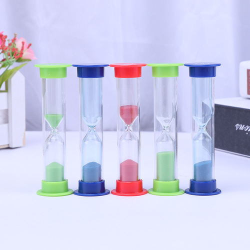Cross-border wholesale 30s/1/2/colored plastic sand timer student gift decoration accessory sand timer clock set