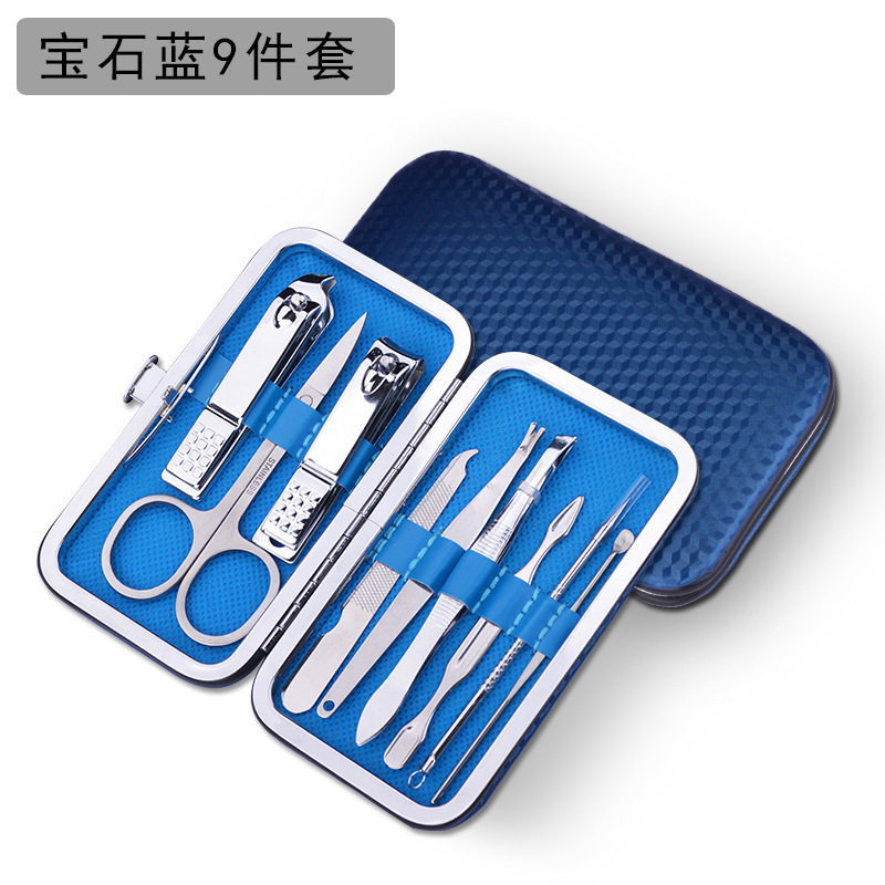 Fábrica directa pedicure kit de cortador de uñas portátil doméstico de acero inoxidable pinza de uñas pedicure kit de herramientas de manicuras