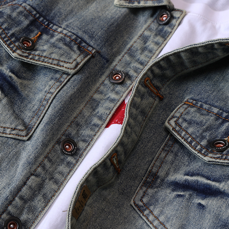 Men's Denim Jacket American Retro Embroidered Motorcycle Style_voghion.com