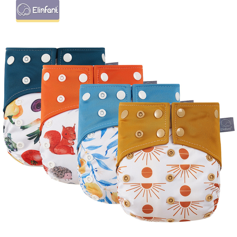 Elinfant Air Layer Coffee Mesh Breathable and Comfortable Baby Cloth Diapers Baby Reusable Training Pants