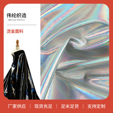 厂家供应镭射幻彩前挡车罩烫金遮光收纳袋遮阳夜跑服环卫服舞台服