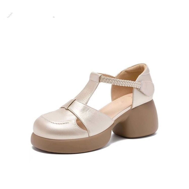 Moda versátil Baotou Zapatos Mari Zhen mujeres 2026 verano nuevas sandalias de mujer de nicho elegantes sandalias de viaje