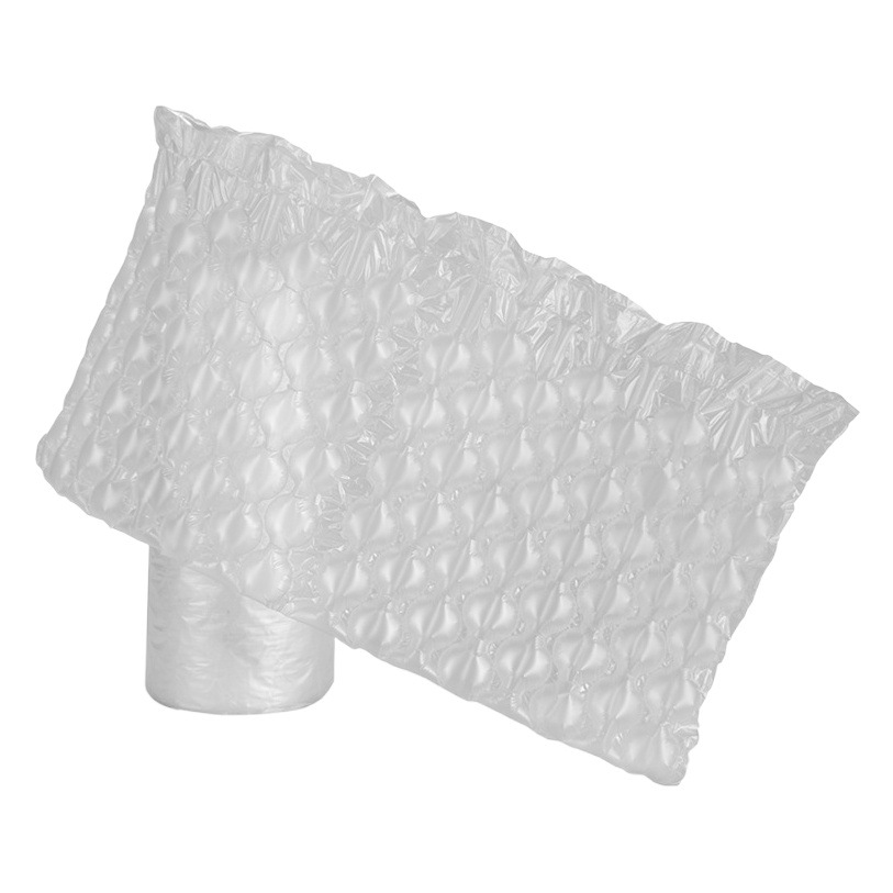 Ventas directas de fábrica búfer relleno cojín de aire burbuja película de la bolsa de aire a prueba de golpes roto doble capa expreso logística embalaje