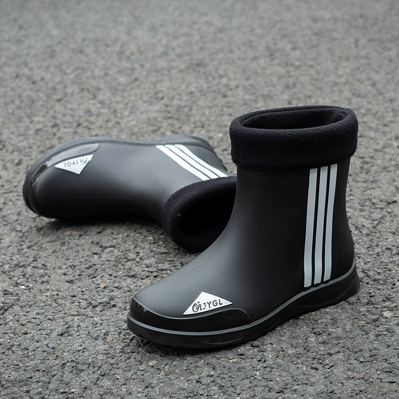 Дождевая обувь мужская мода водонепроницаемый рот дождевые сапоги нескользящие и износостойкие водяные сапоги на открытом воздухе Рыбалка водонепроницаемая обувь мойка автомобиля работы резиновая обувь