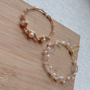 Zhuji Factory Freshwater Pearl Winding Bracelet Bracelet Women's Sky Stars Niche Design Jewelry Hand Jewelry Wholesale