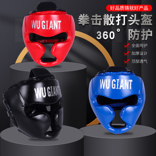 Martial Arts Protective Gear Set - Sanda Taekwondo Muay Thai Boxing Headguard, Chest Protector, Foot Guards, Fitness Kit - Durable Protective Equipment, Combat Ready Gear