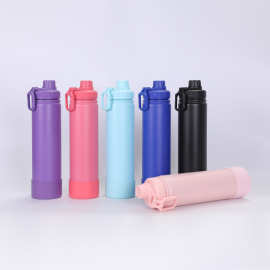 跨境304不锈钢太空壶户外骑行手提运动水壶大容量双层真空保温杯