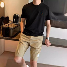 RL保罗小马标青年宽松棉质刺绣t恤短袖男潮牌圆领休闲百搭街头风
