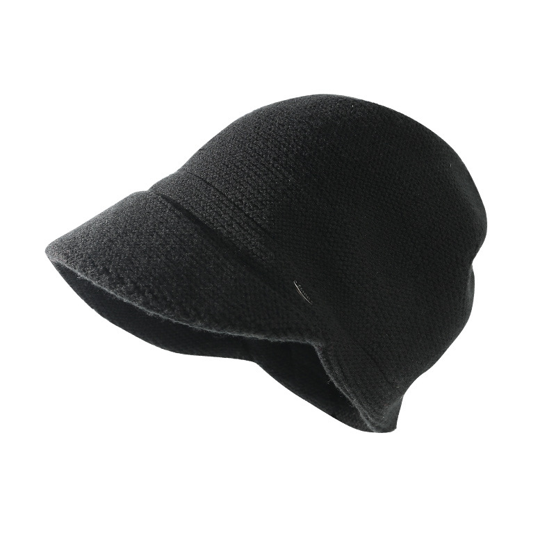 秋冬保温ニット帽女性シンプル大頭囲すっぴん帽子韓系顔を隠しています。