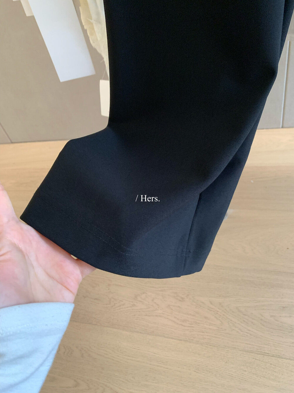 Quần culottes nữ ống rộng cạp cao chun lưng vải mỏng mùa hè — màu đen chi tiết 14