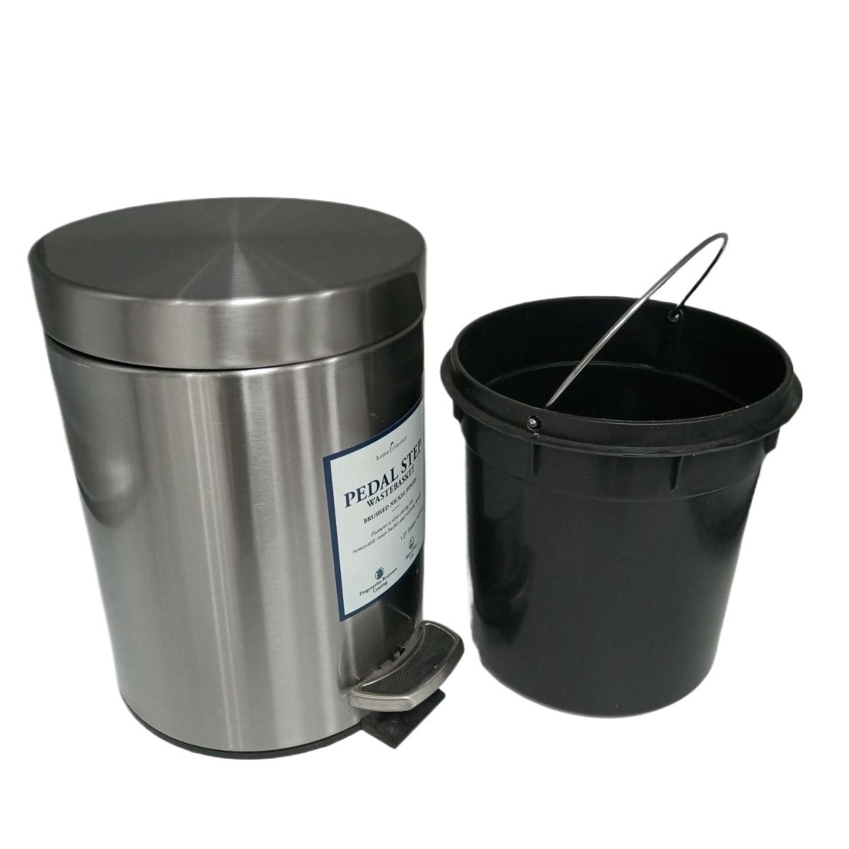 Fuente de fábrica de basura de acero inoxidable gruesa cubo de cocina de hotel doméstico cubo de inodoro con cubierta cubo de olor image 5