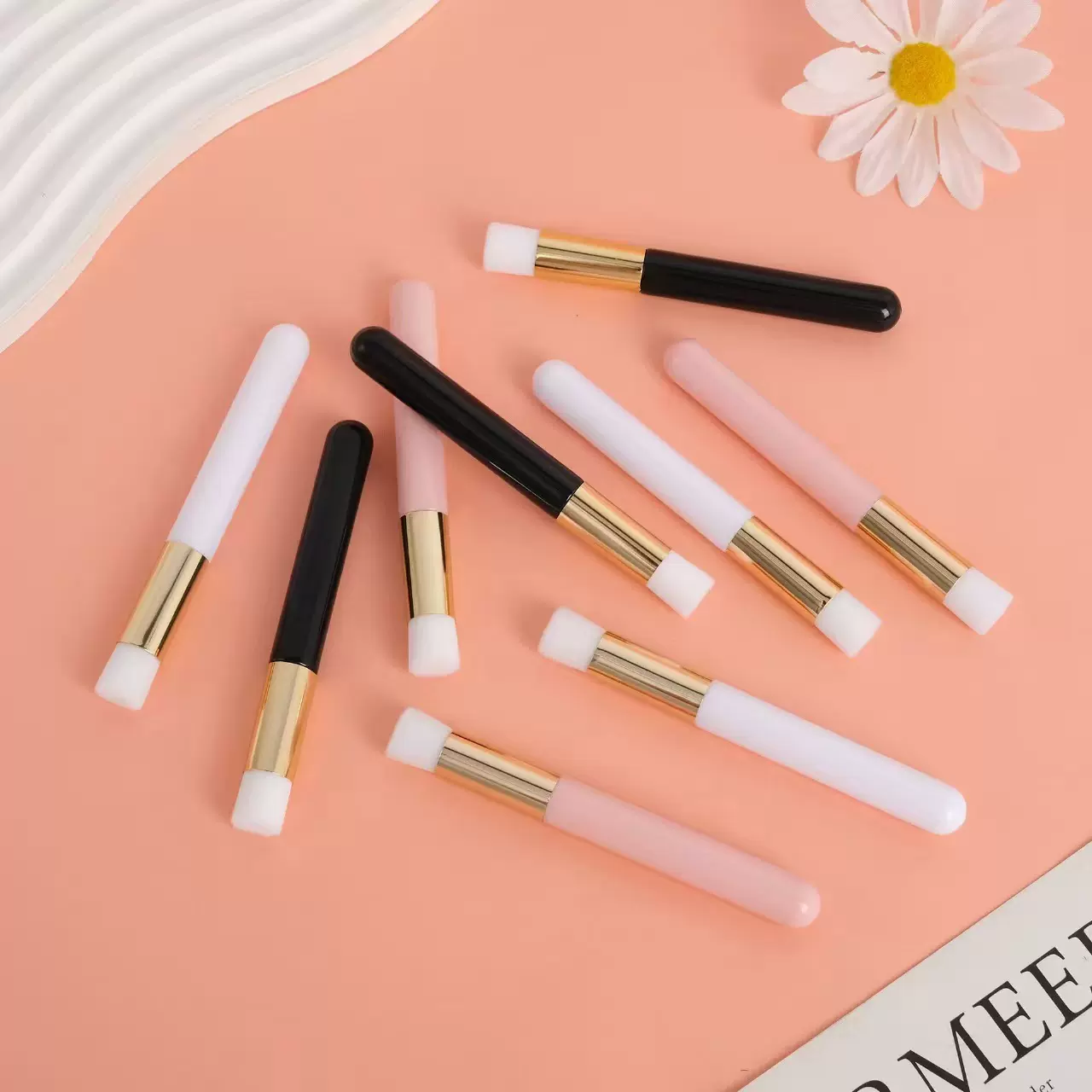 厂家直销爆款嫁接睫毛慕斯清洁刷平头鼻侧清洁工具便携