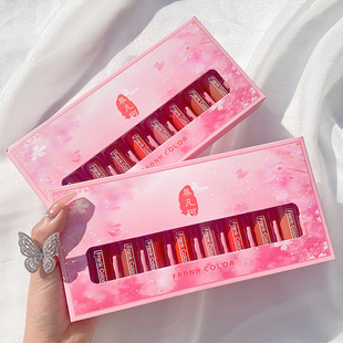 Eight Velvet Matte Lip Glaze suit lipstick long-lasting moisturizing not easy to touch Cup fade waterproof student lip gloss wholesale